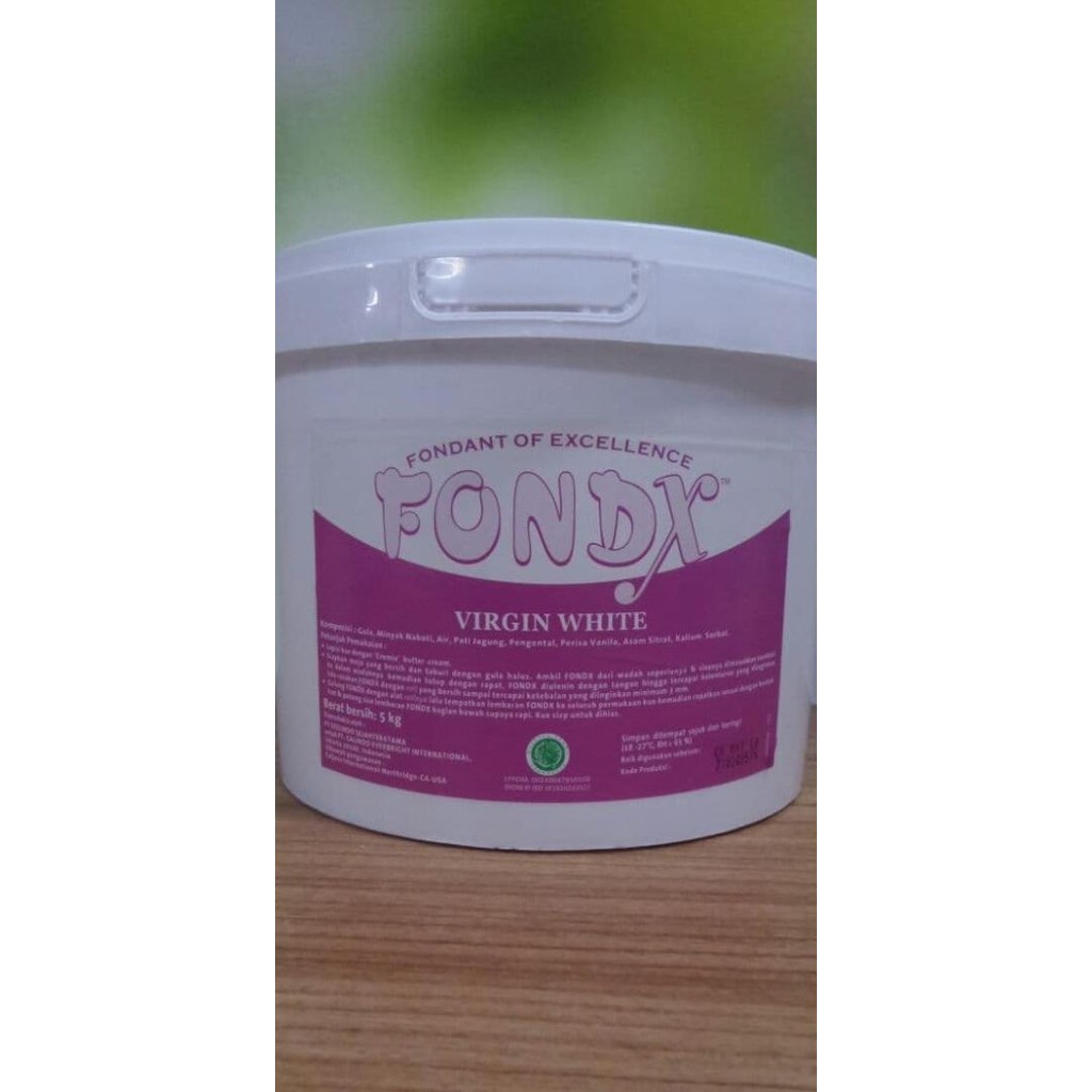 

(Gojek)Fondx Icing Plastic Ember / Fondant Vanila Putih Fondx Pail 5Kg