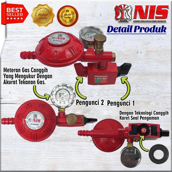 HEMAT PAKET HEMAT NIS REGULATOR GAS ROBOT + SELANG GAS HONEYCOMB