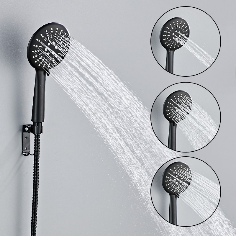 Paket Shower / Shower Mandi / paket shower hitam / kran cabang satu set hand shower hitam