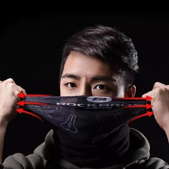 Big Sell Buff Rockbros Balaclava Ice Slik Masker Kain Baff Hitam Mask Slayer Motor Sepeda Touring He