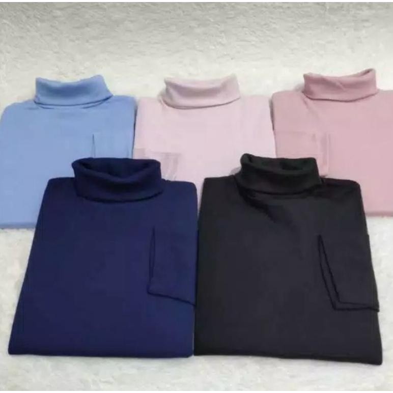 Big Sale Rib Turtleneck Premium/ Krah Tinggi/Turtleneck  Tebal/ Lengan Panjang Murah