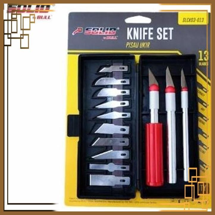 

[WMG] Pisau Ukir Set 13 pcs Alat pahat Kayu Cutter Hobby SOLID