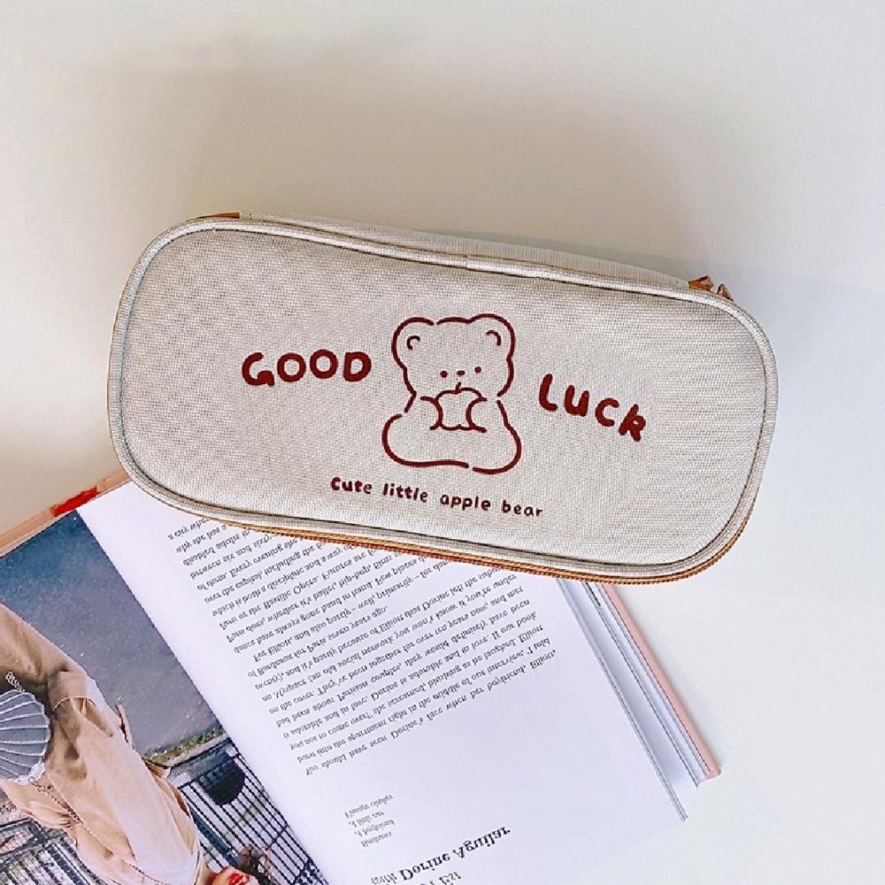 

SALE Mismi Annette Pencil Case Kotak Pensil Cute Bear Sekolah Perempuan Trendy - K1A My56