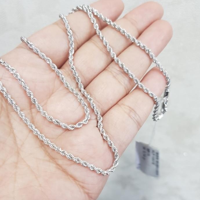 Terlaris Kalung Emas Tambang Panjang Putih Ready Stok