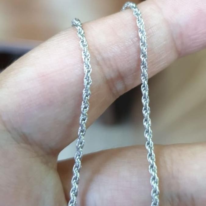 Terlaris Kalung Emas Putih Tambang - 75% Ready Stok