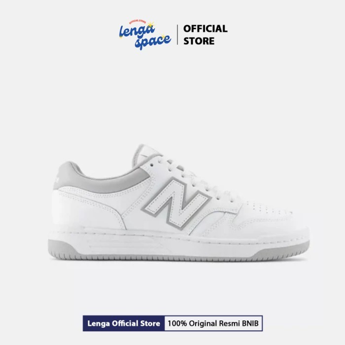 Baru Sepatu Sneakers 480 White Grey (Bb480Lgm) Original Kekinian
