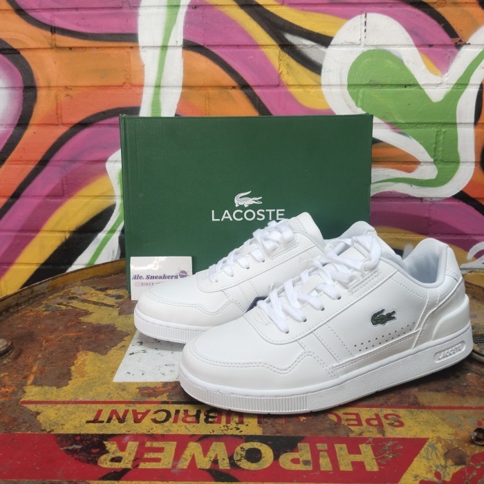 Baru Sepatu Wanita Lacoste T-Clip Leader Trainers White Original ( 745Sfa00921G ) Kekinian