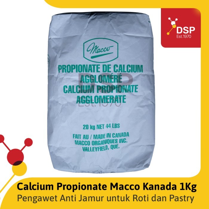 

Calcium Propionate Macco Ex. Canada Anti Tengik Food Grade 1 Kg