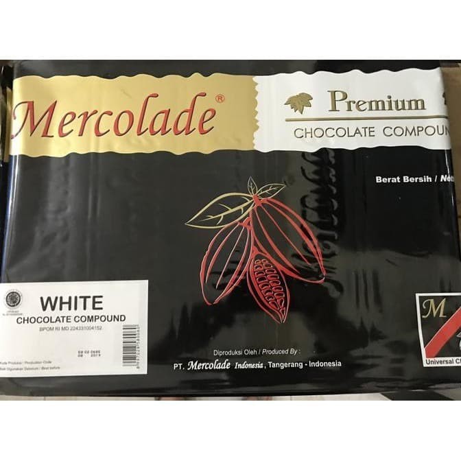 

Mercolade white Premium 1 kg / white cooking chocolate coklat