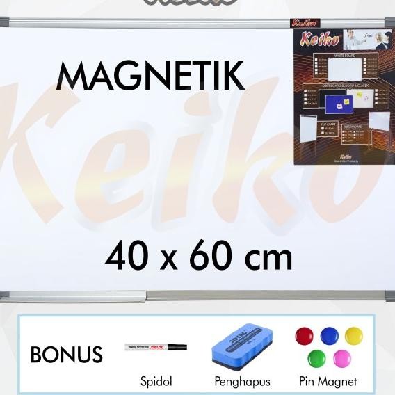 

Papan Tulis Whiteboard Gantung Magnet Single Face Keiko 40 X 60 Cm
