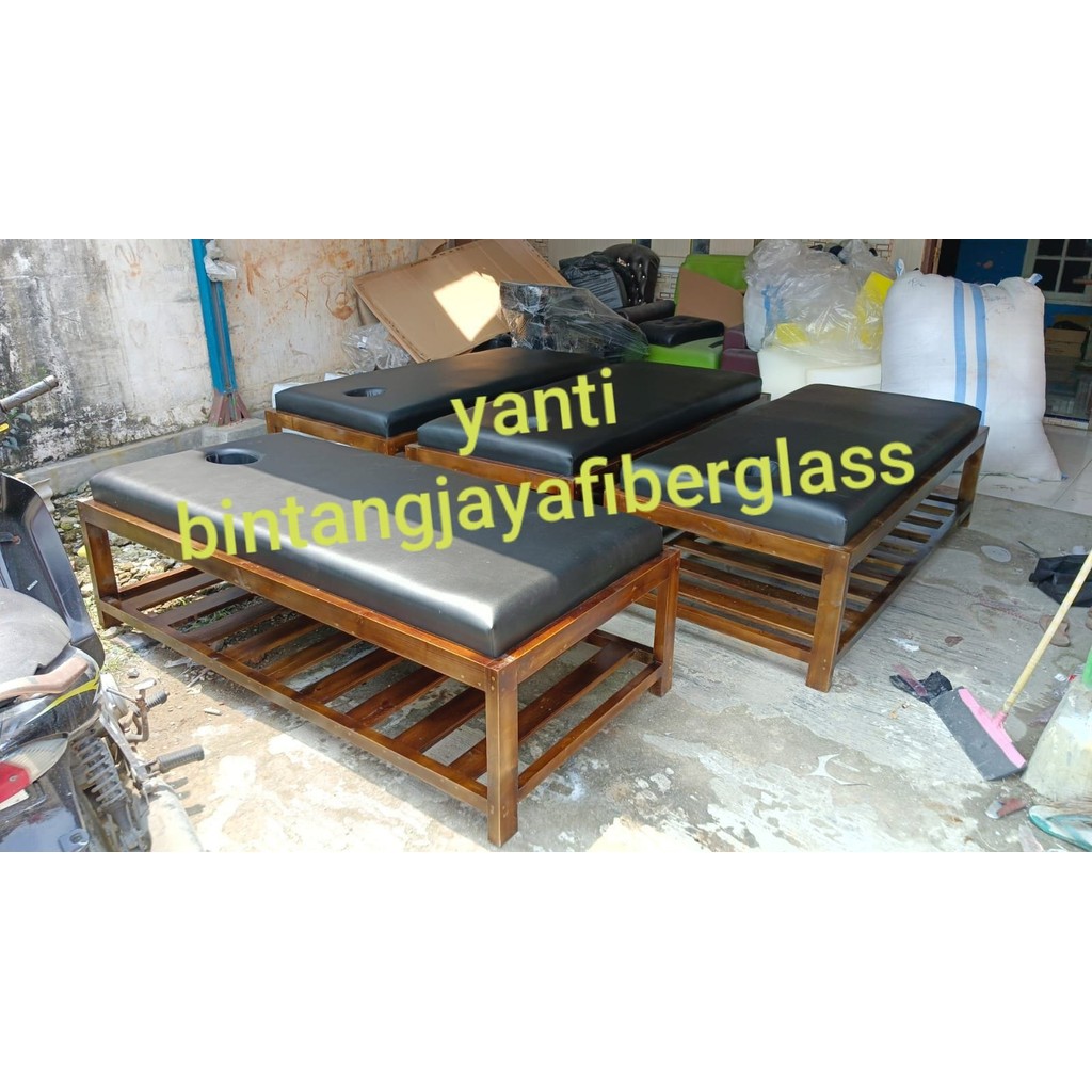 bed massage kayu/bed ururt siyap kirim/peroduksi bed pijat/bed facial pake laci