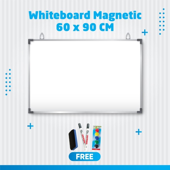 

Ready Whiteboard / Papan tulis magnetic uk 60x90cm