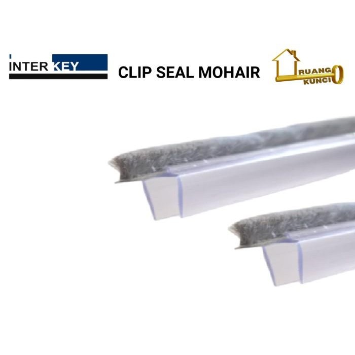 Clip Seal Pintu Kaca Mohair Bulu Klip Seal Mohair Ukuran 10/12Mm 250Cm