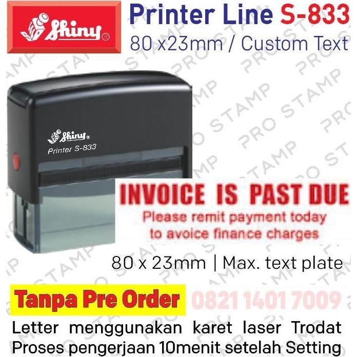 

Stempel Shiny S-833 / 80 X 23Mm Custom Text Tersedia