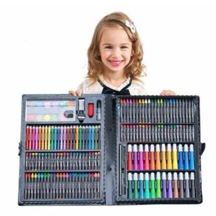 

8.8 Gstar150Pcs Lukisan Kotak Gambar Pena Set Anak Hadiah Cat Air Pena, Paket Alat Melukis Crayon Set Murah
