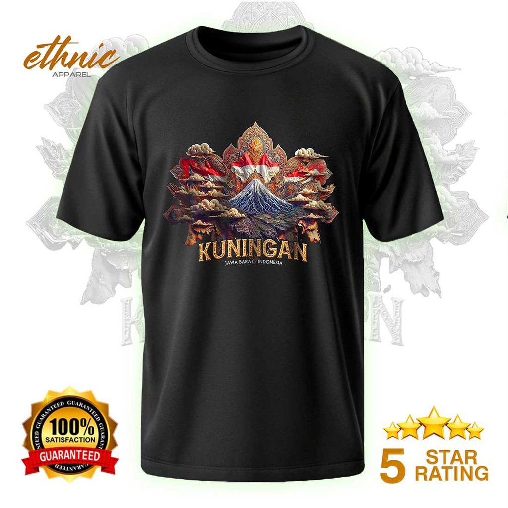 T-shirt Kaos Distro KUNINGAN - JAWA BARAT - Premium Quality - KNGX2