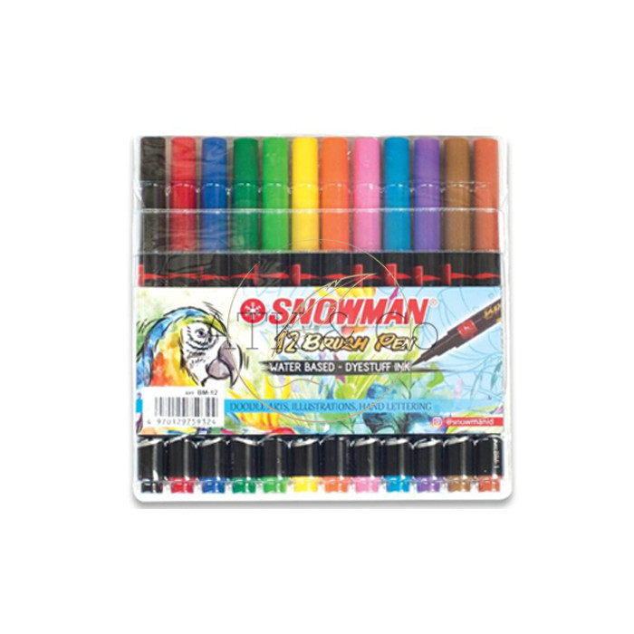 

Ba Snowman Brush Pen Set 12 Warna Bm-12