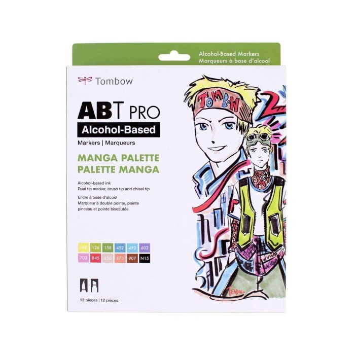 

Ba Tombow Dual Brush Pen Abt Pro Manga Palette Set 12