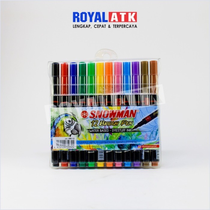 

Ba Snowman Brush Pen / Spidol Kaligrafi Snowman Set 12 24