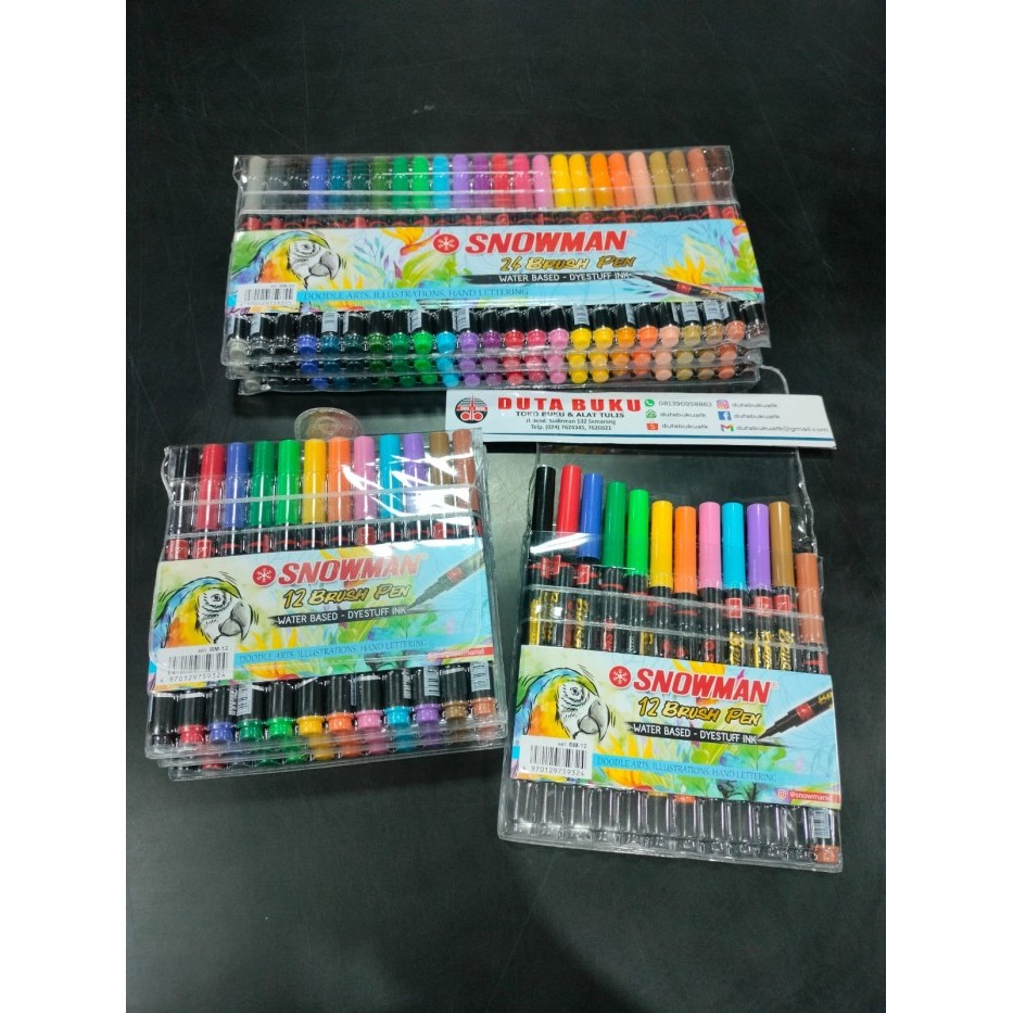 

Ba Snowman Brush Pen Set 12 Warna Bm 1 Spidol Kuas Seni Tulis Tangan