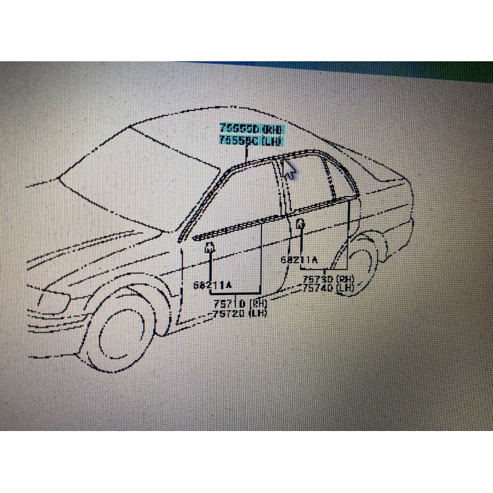 Karet Atap-Karet Roof-Lis Roof Soluna 2000-2004 Original Set New Berkualitas