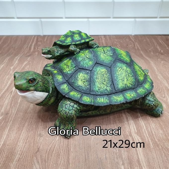 patung pajangan kura2 brazil hiasan taman kolam ikan kura kura brasil