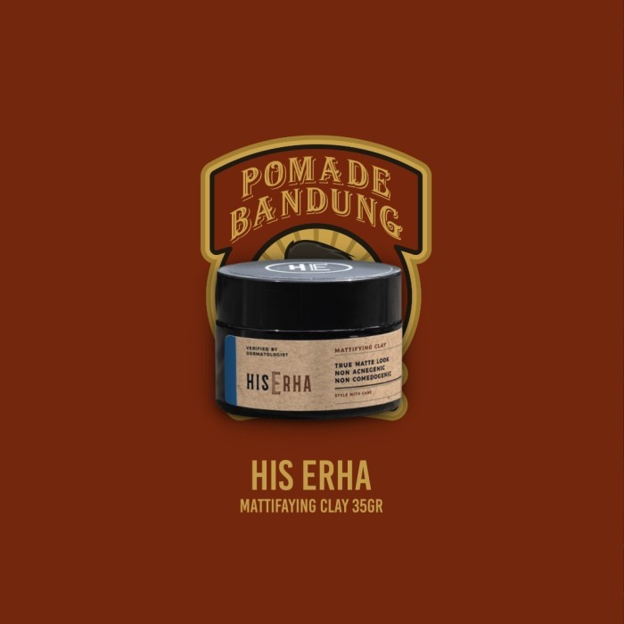 PRODUK TERBATAS Pomade his erha clay - hiserha mattifying clay