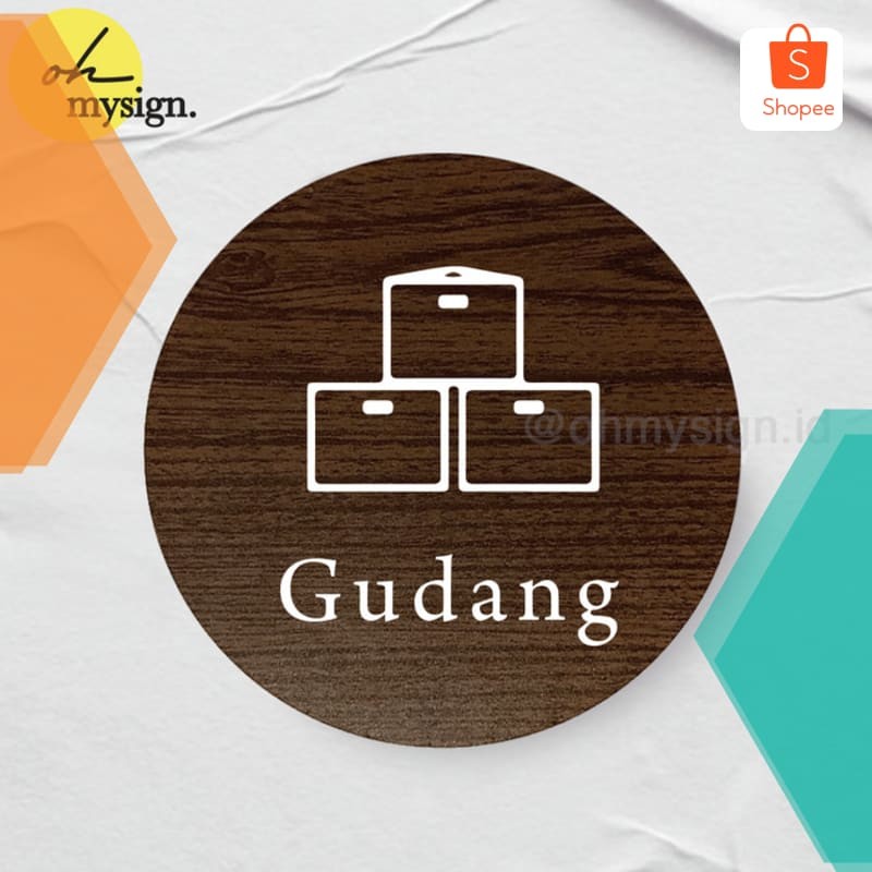 

Promo Gudang Storage Room Sign Board Kayu Bulat Print Signage Label Nama Elegan