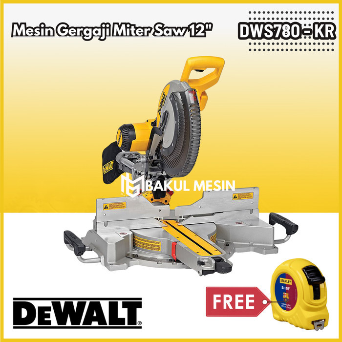 Miter Saw Sliding Dewalt Dws780 12Inch Mesin Gergaji Dws 780 Promo