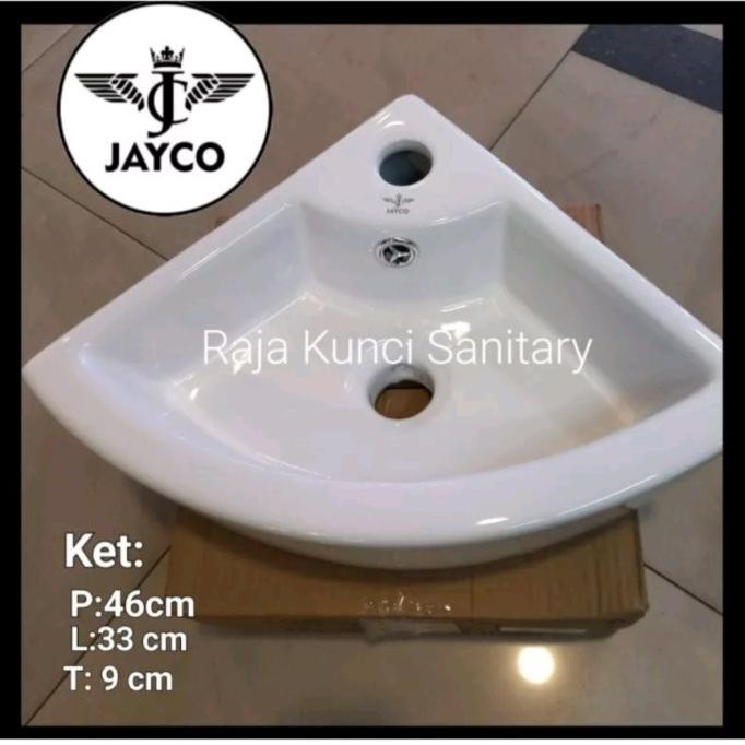 Wastafel Sudut/Sericite 2026/Wastafel Keramik Putih (Body Only)