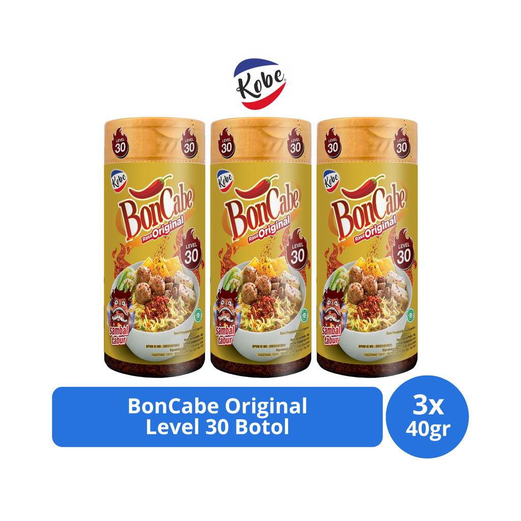 

Kobe BonCabe Original Level 30 Botol 40gr x 3 pcs