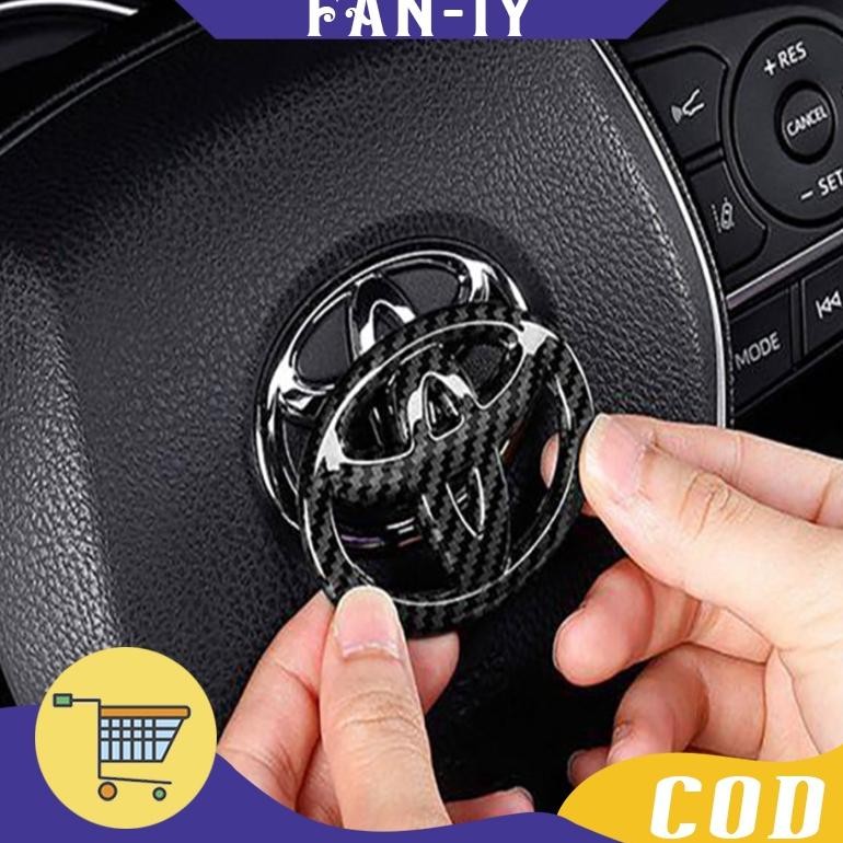 Logo Setir Mobil Avanza / Stiker Stir Mobil Serat Karbon Hitam Untuk Toyota