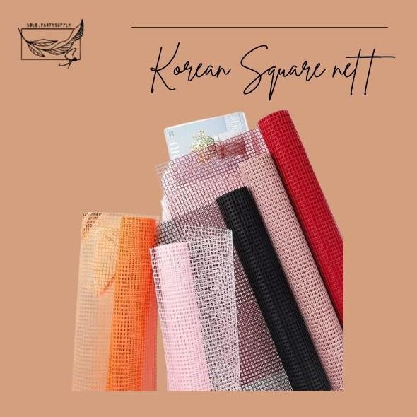 

BISA COD (SW) TERLARIS FLOWER MESH KOREAN SQUARE NET Korean Jaring2 Net Roll JARING BESAR POLYNET Spider Mesh Roll UNTUK Buket wedding/wisuda eH-23