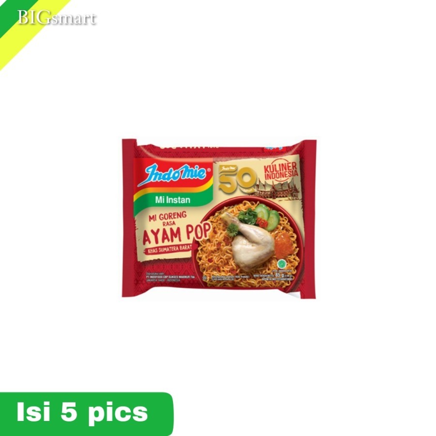 

Indomie Mi Instan Goreng Ayam Pop 85 g × 5 pcs