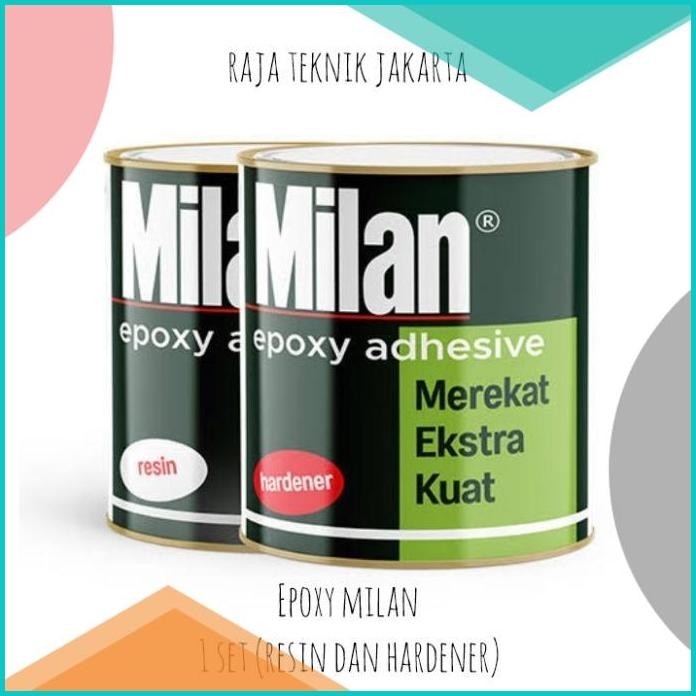 Lem Epoxy Milan Multifungsi Dua Komponen Resin Hardener Kaleng Besar