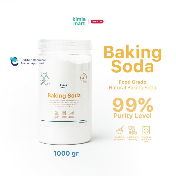

TERLENGKAP Baking Soda Food Grade Pembersih Ajaib / Soda Kue 1000gr by Kimiakiosk