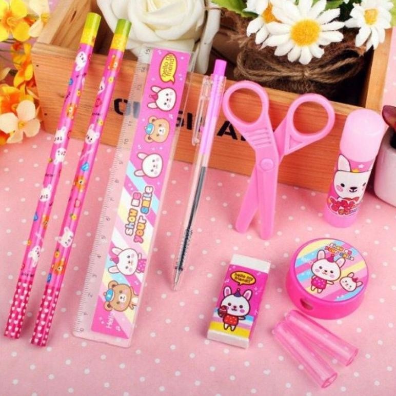 

re-65 STATIONARY SET KARAKTER 7IN1 / ALAT TULIS SET KARAKTER 7IN1 Hemat