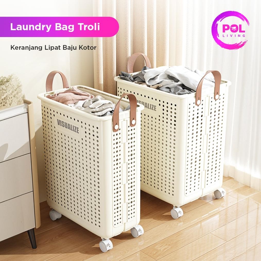 Keranjang Laundry Lipat Portable Plastik | Laundry Bag | Keranjang Cucian | Keranjang IKEA