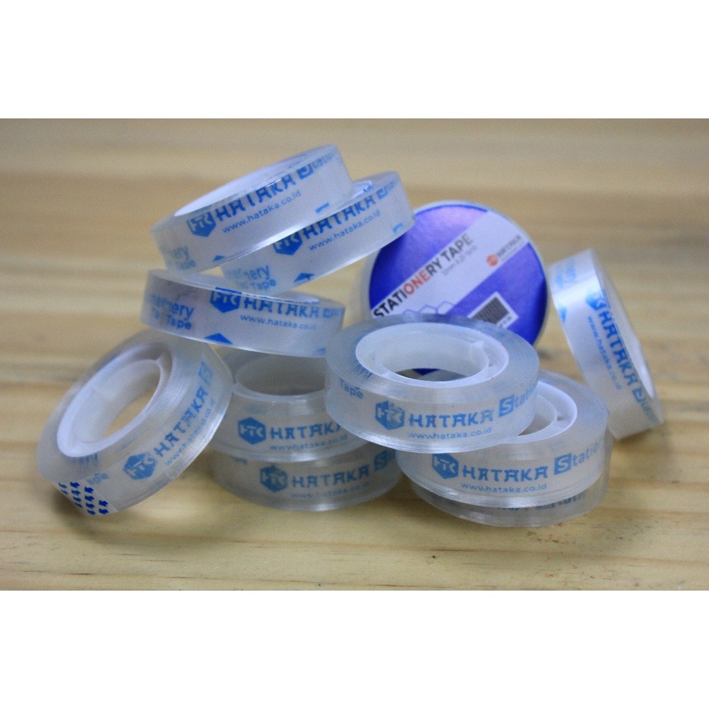 

(HATAKA) Isolasi Bening Ukuran 12 mm X 25 Yards Stationery Tape Solasi Kecil 1 Pcs