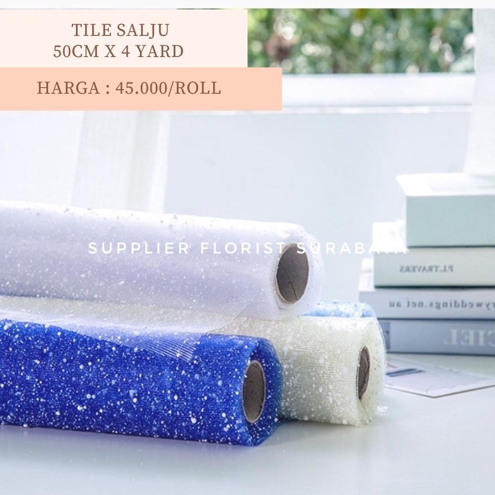 

Flase Sale [1 Roll 4 Yard] Tile Salju Wraping Wrapping Bunga Kain Korea Style Mesh Roll Kain Pembungkus Bunga Tille Tule Tulle Salju Jpf-1015