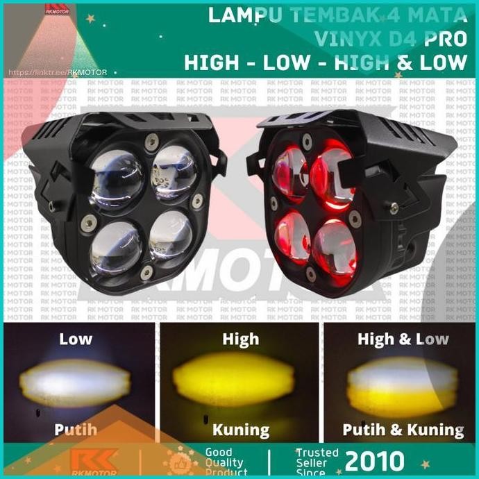 Lampu Tembak LED Vinyx Laser Gun D4 Pro Demon Devil Eye GARANSI 140BZ