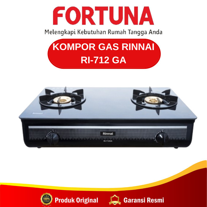 PROMO Kompor Gas Rinnai RI-712 GA / Kompor Gas Kaca