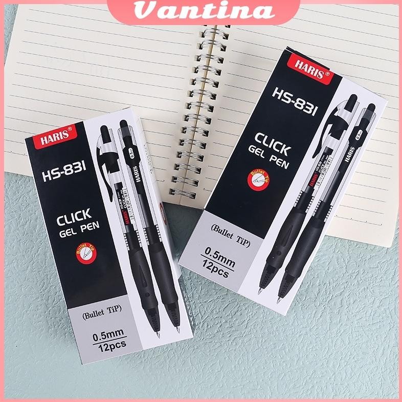 

ad-532 (12pcs) Pulpen Gel Cetek Q Gel / Pen Clik 0.5 mm/ Pena Joyko Kantor Murah