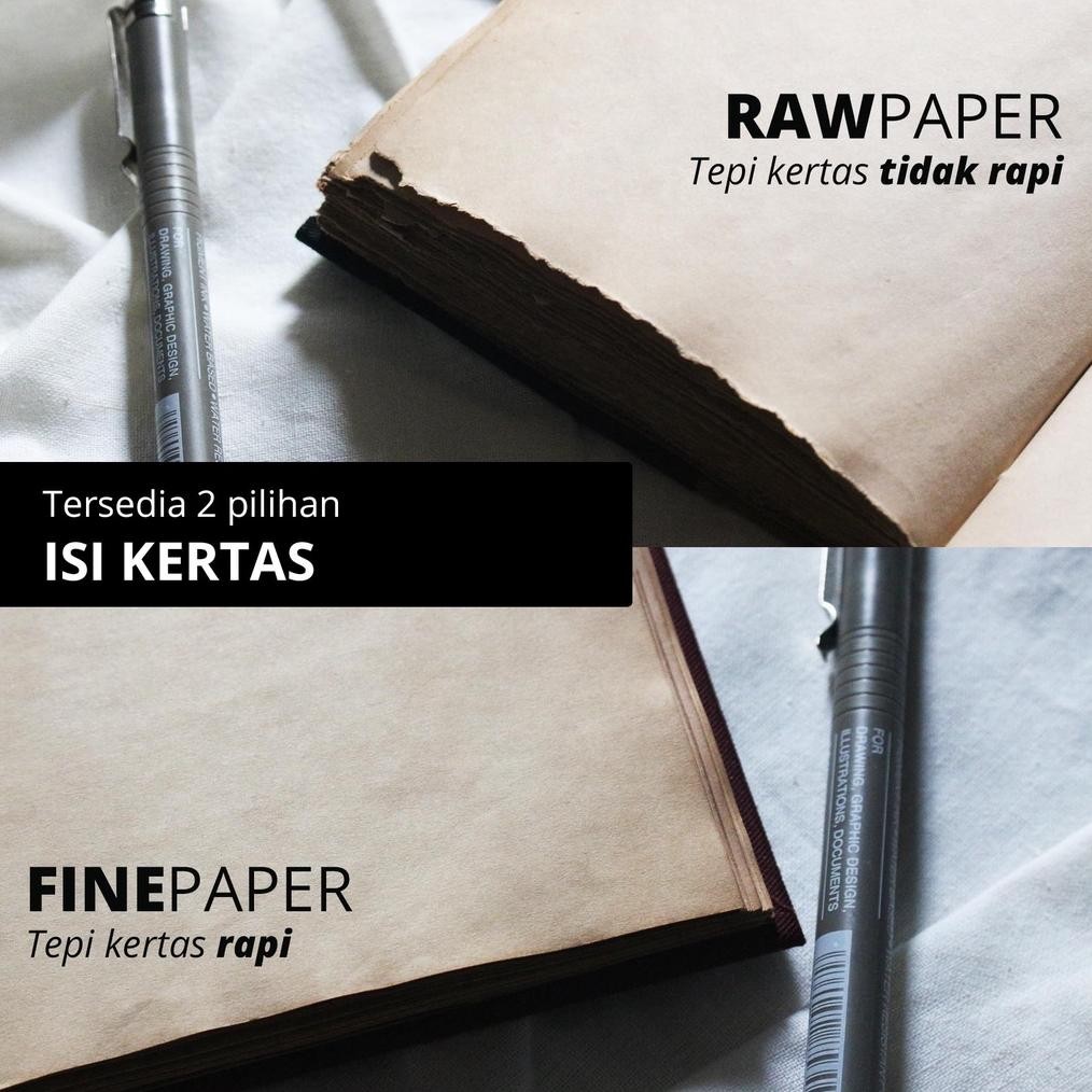 

dfg-88 Notebook Vintage Paper | Size 12x19 cm | Cover Polos Berkualitas