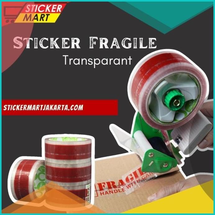 

Stiker Lakban fragile transparan packing barang jgn dibanting 48mm 14