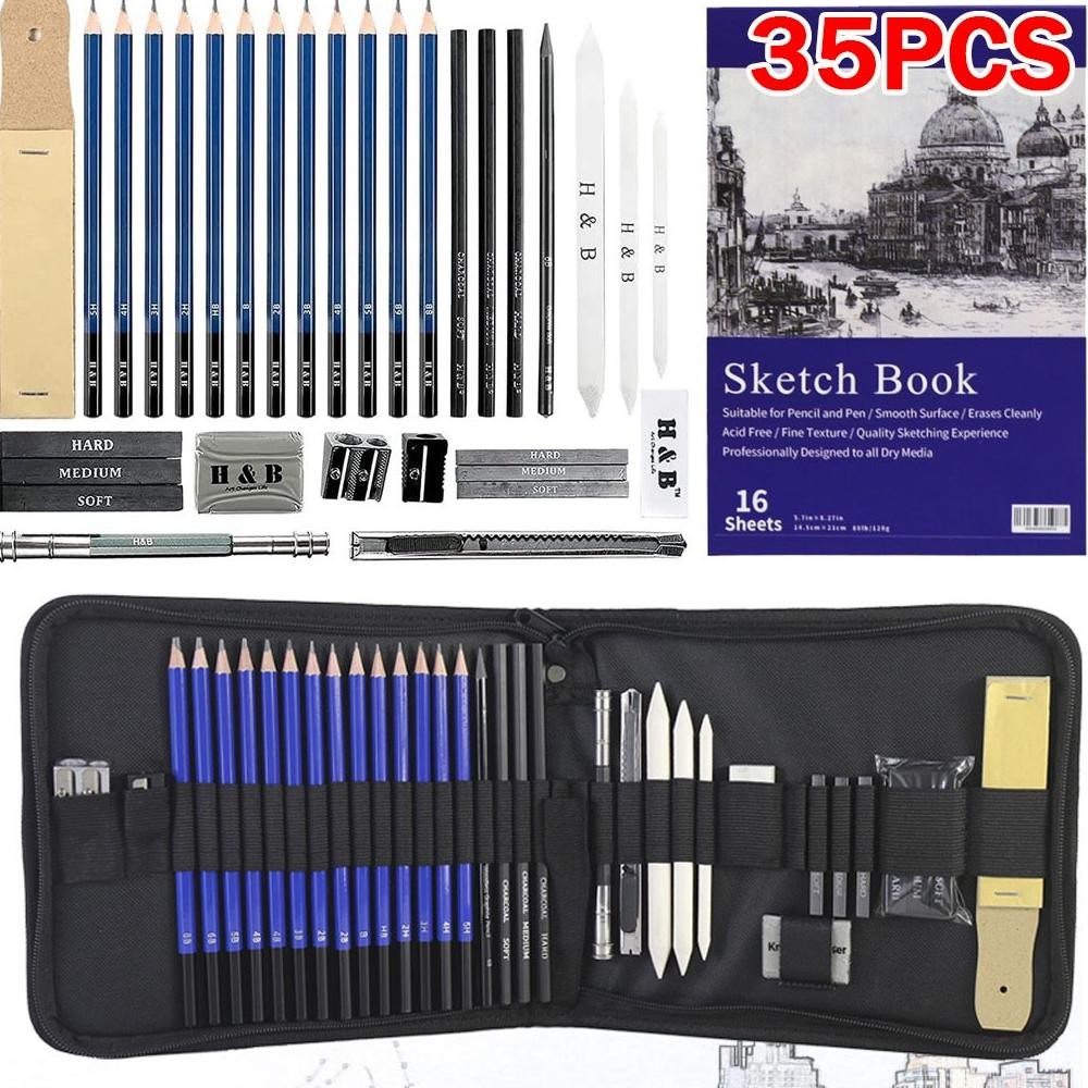 

Kekinian 33/35Pcs/Set Sketch Pencil Pisau Penghapus Dan Pensil Gambar Untuk Keperluan Sekolah Pencil Drawing Set Kekinian