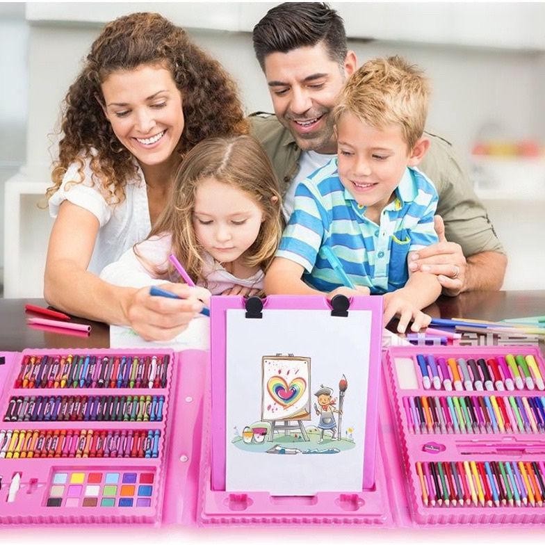 

fb-4 ART SET 208 Pensil Warna Crayon Set 208pcs/Crayon Mewarnai 208 Warna Murah