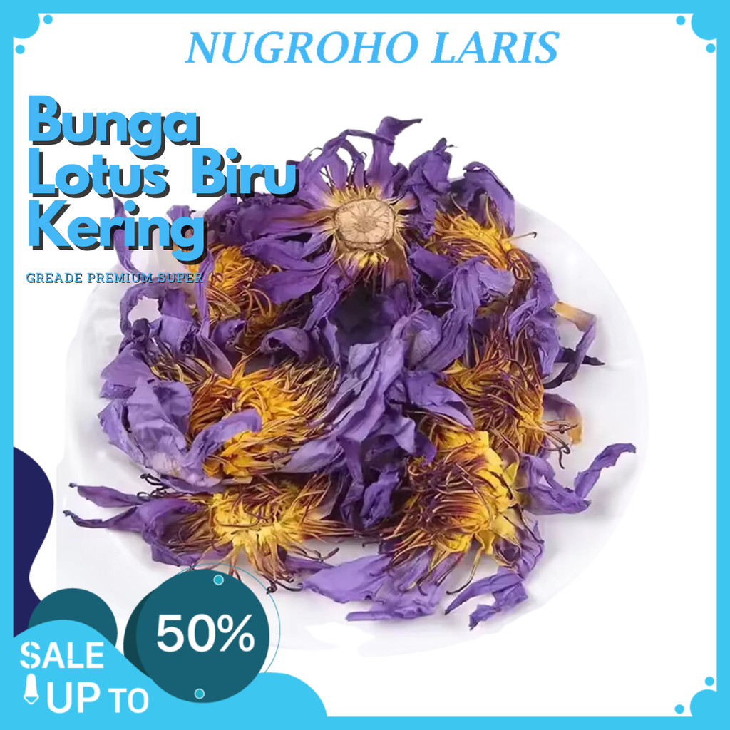 

BUNGA LOTUS BIRU KERING / DRIED BLUE LOTUS/ DRIED FLOWER / BLUE LOTUS KUALITAS PREMIUM TERBARU