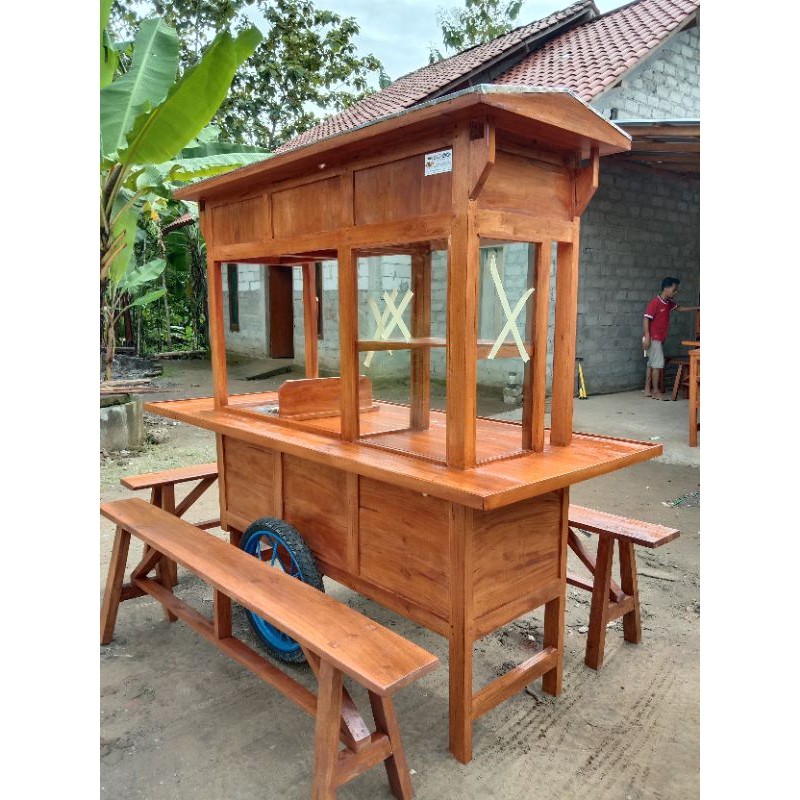 SPESIAL DISKON FREE ONGKIR Gerobak Angkringan Custom Etalase