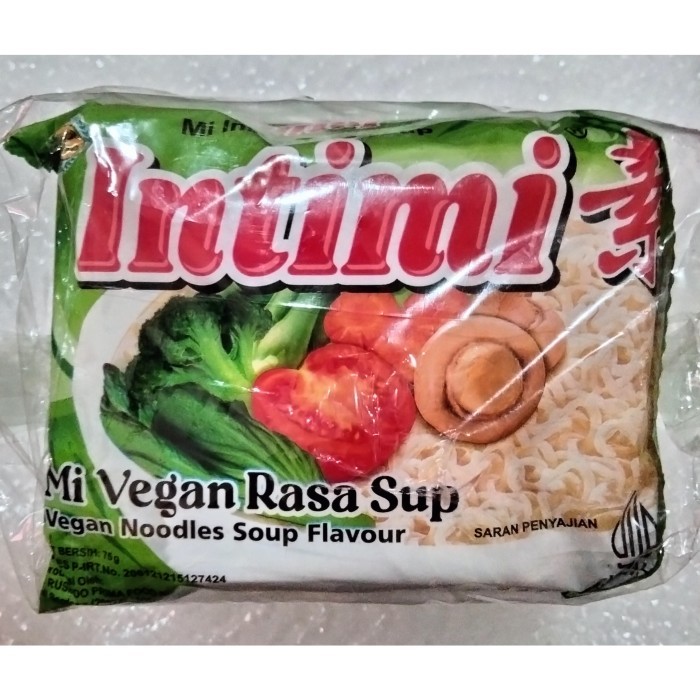 

Intimi Vegan (1 Pack Isi 5) Mie Instan Vegetarian / Mi Vegan Rasa Sup